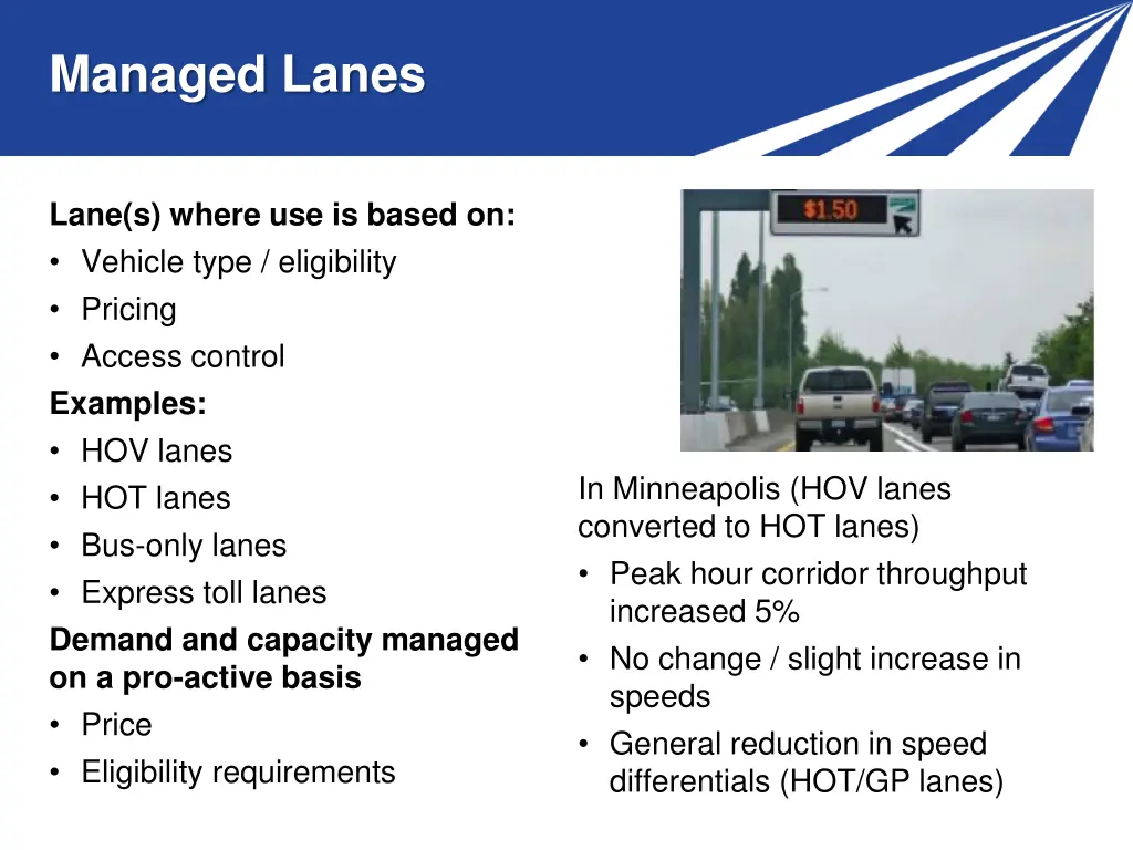 managed lanes