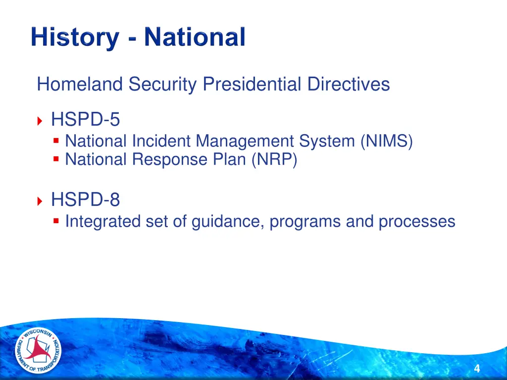 homeland security presidential directives