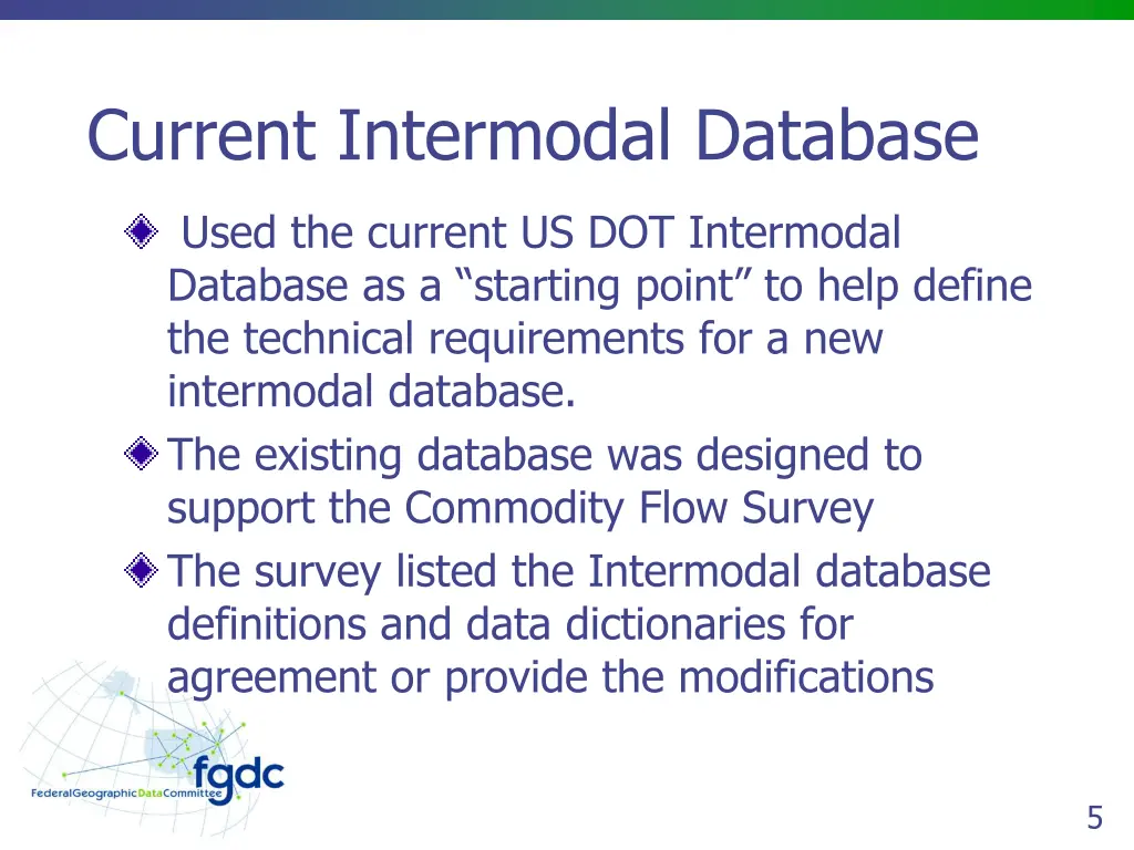 current intermodal database