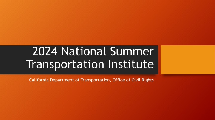 2024 national summer transportation institute