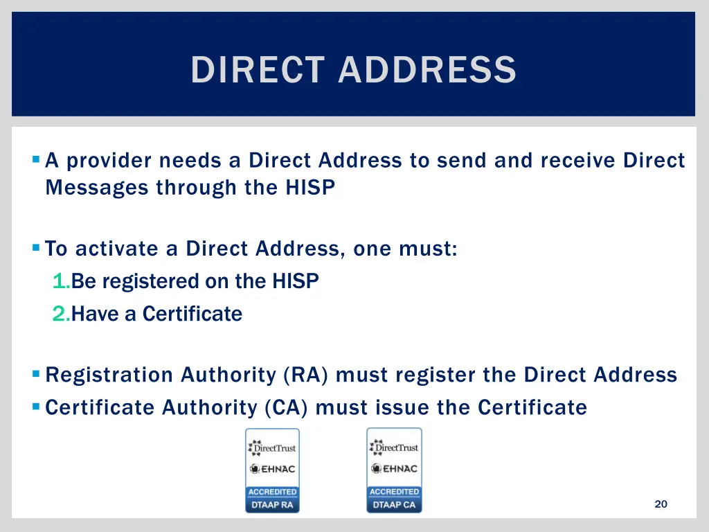 direct address