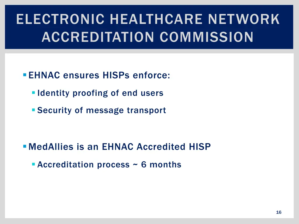 electronic healthcare network accreditation