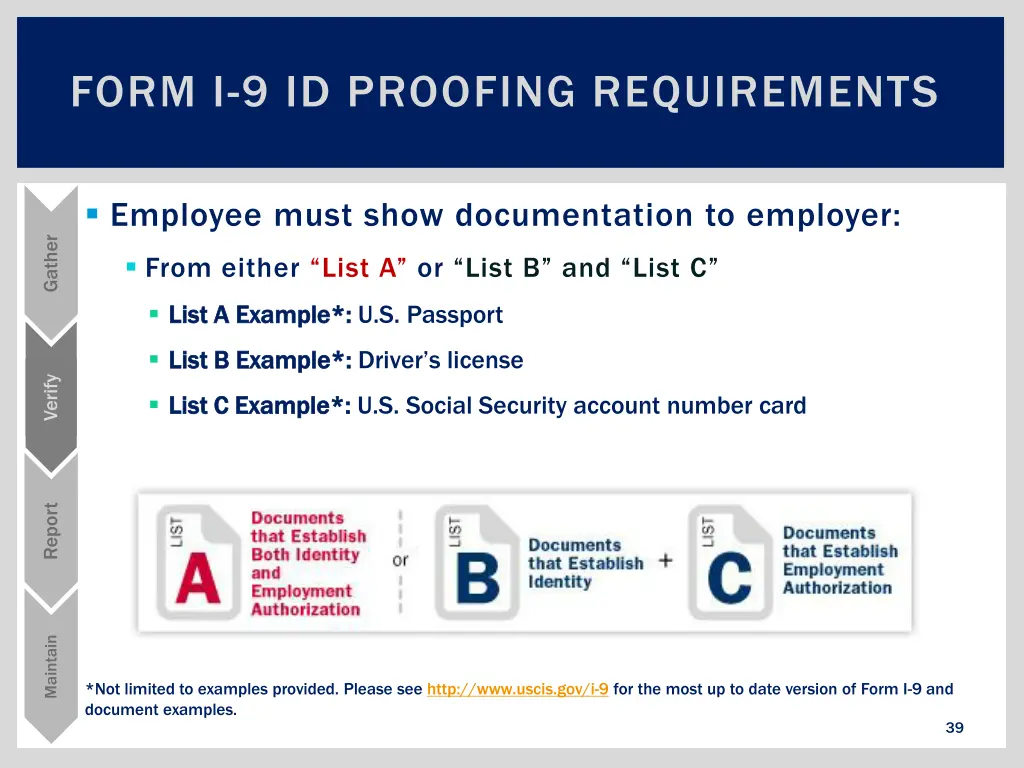 form i 9 id proofing requirements