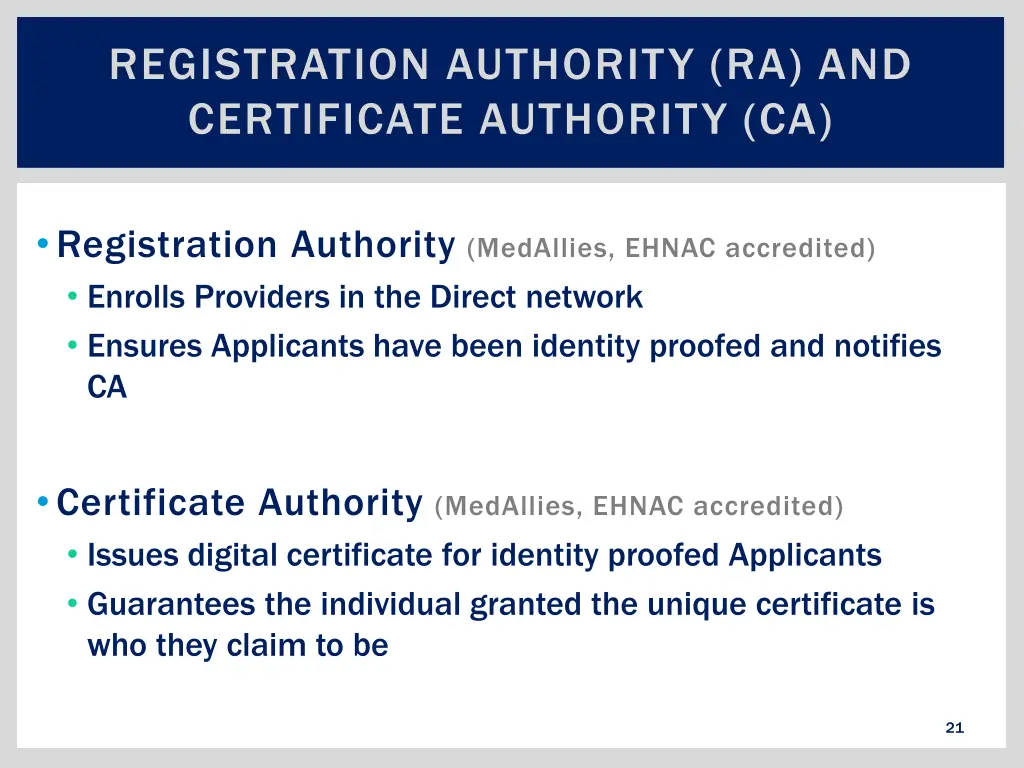 registration authority ra and certificate