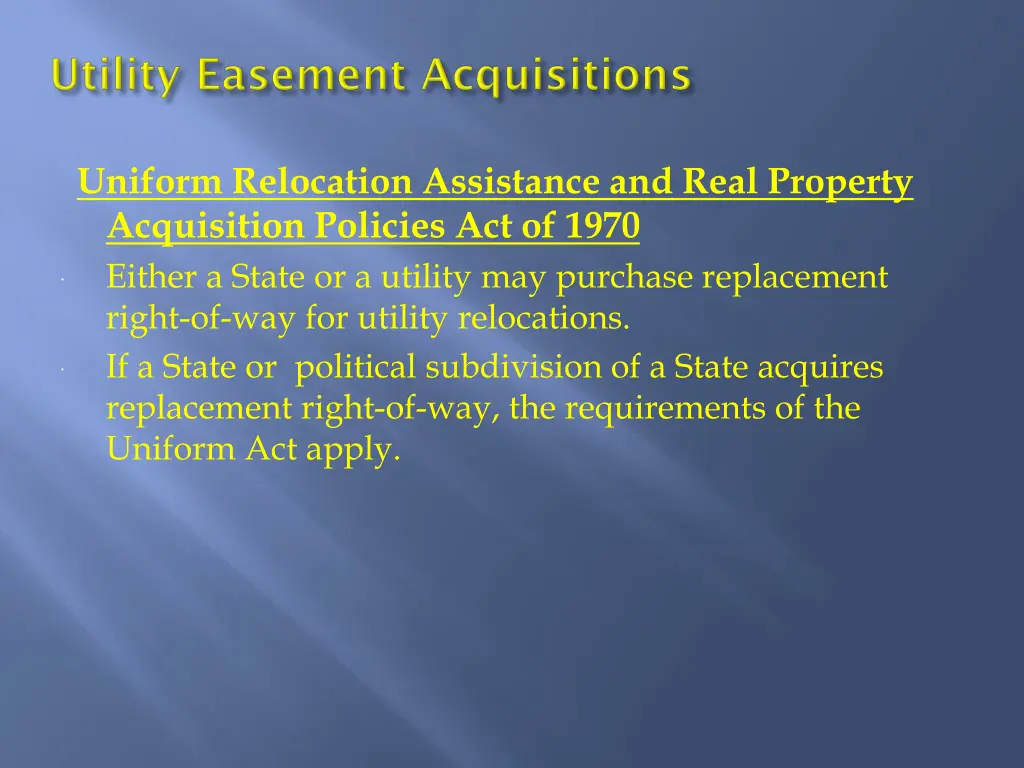 uniform relocation assistance and real property