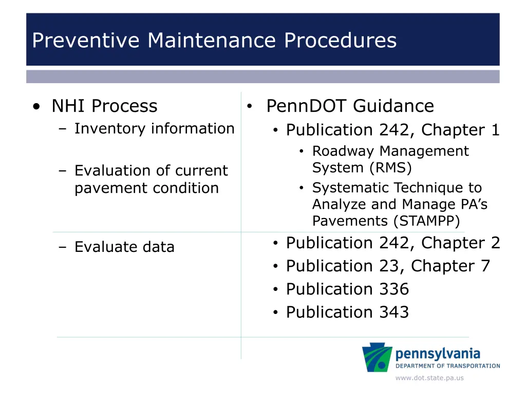 preventive maintenance procedures