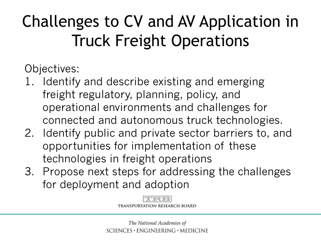 challenges to cv and av application in truck