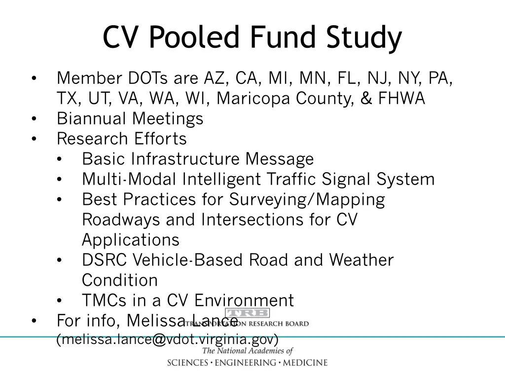 cv pooled fund study