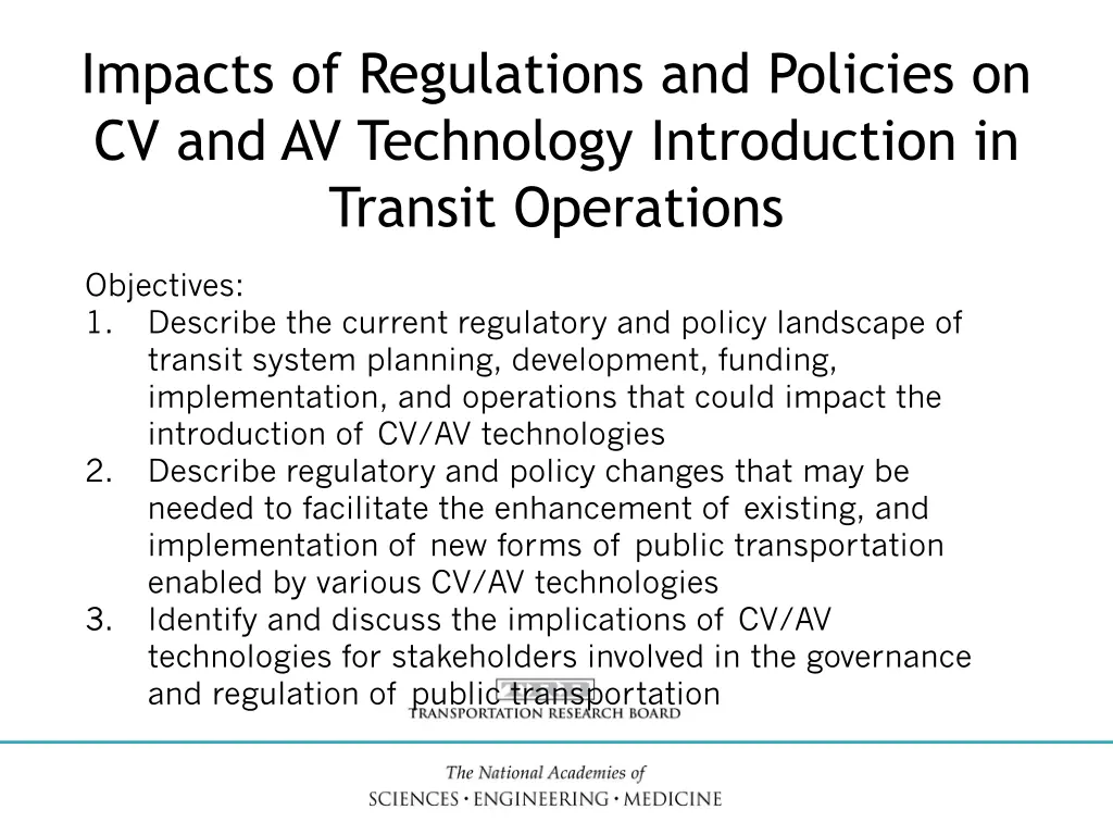 impacts of regulations and policies