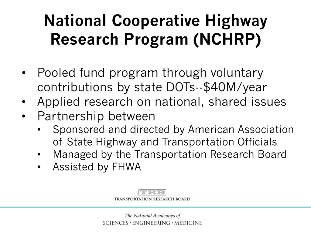 national cooperative highway research program