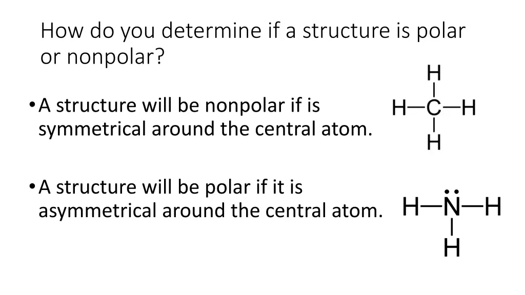 how do you determine if a structure is polar