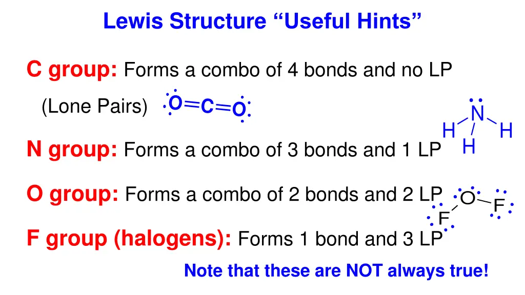 lewis structure useful hints