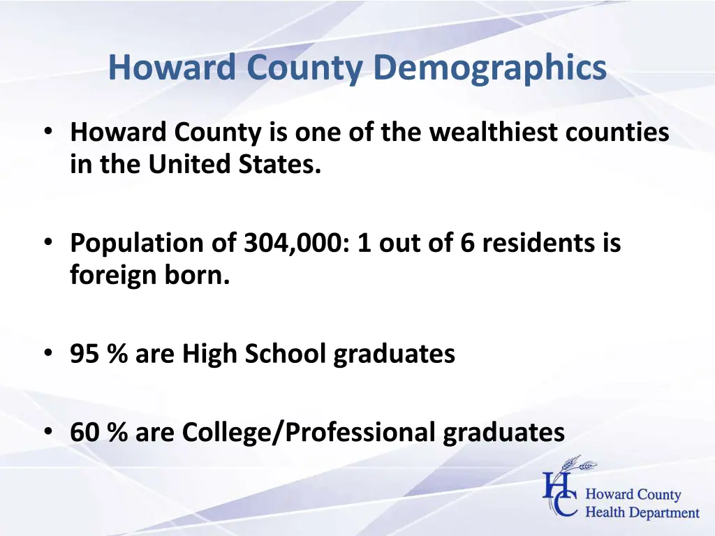 howard county demographics