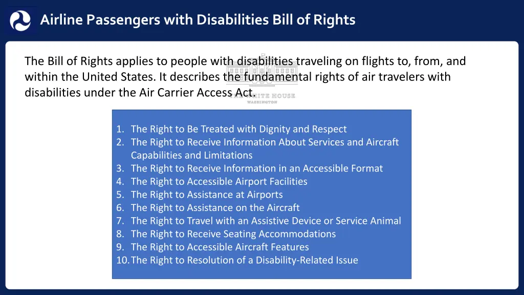 airline passengers with disabilities bill