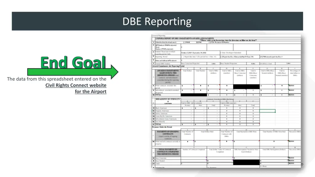 dbe reporting