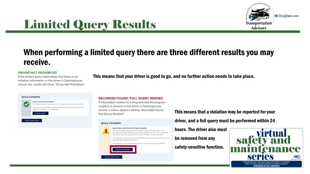 limited query results