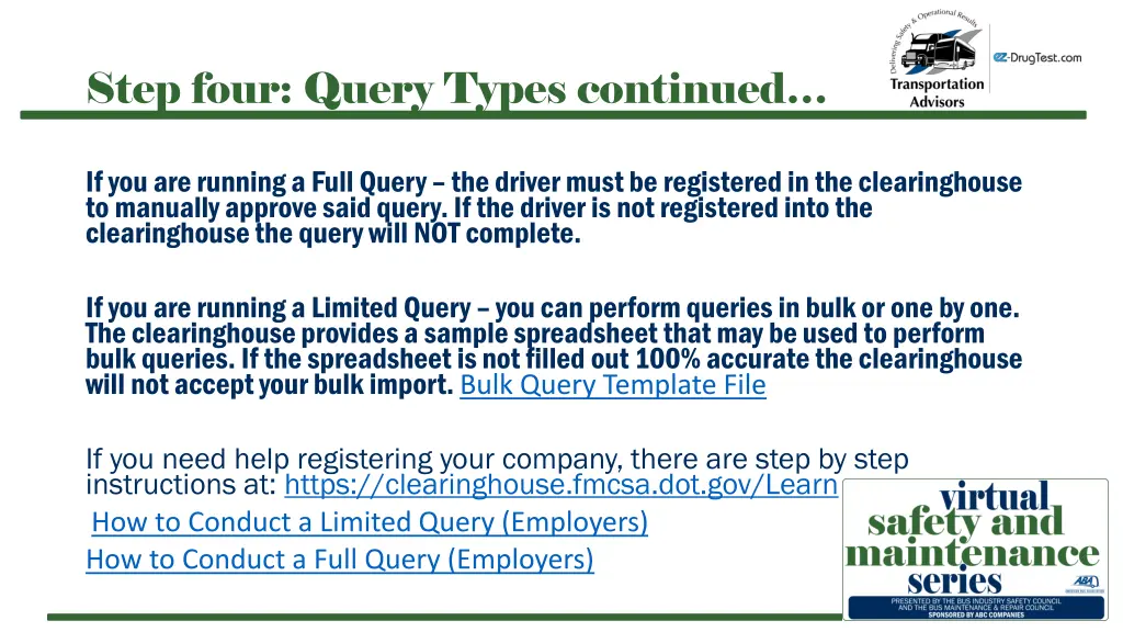 step four query types continued