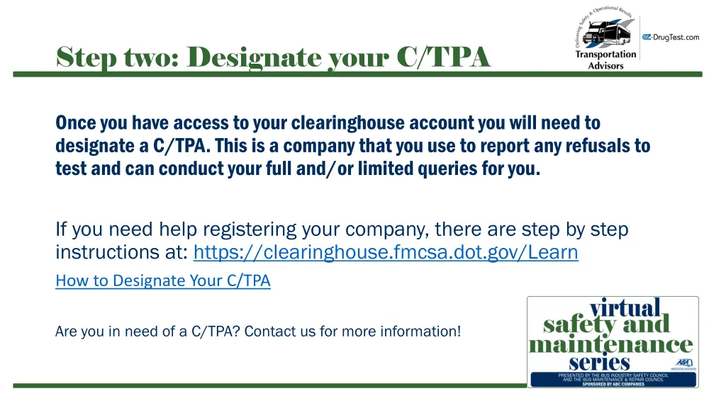 step two designate your c tpa