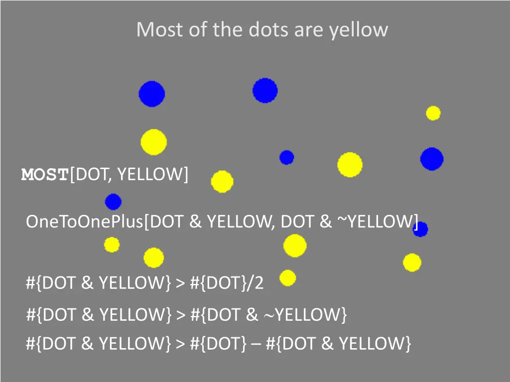 most of the dots are yellow 2