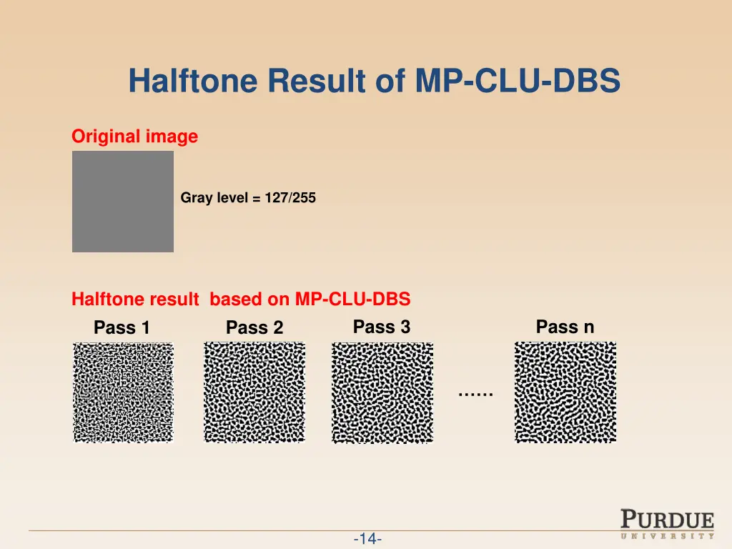 halftone result of mp clu dbs