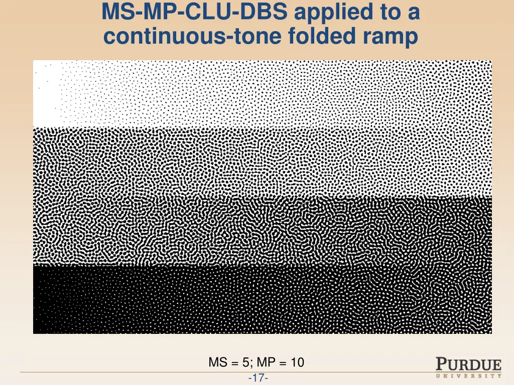 ms mp clu dbs applied to a continuous tone folded