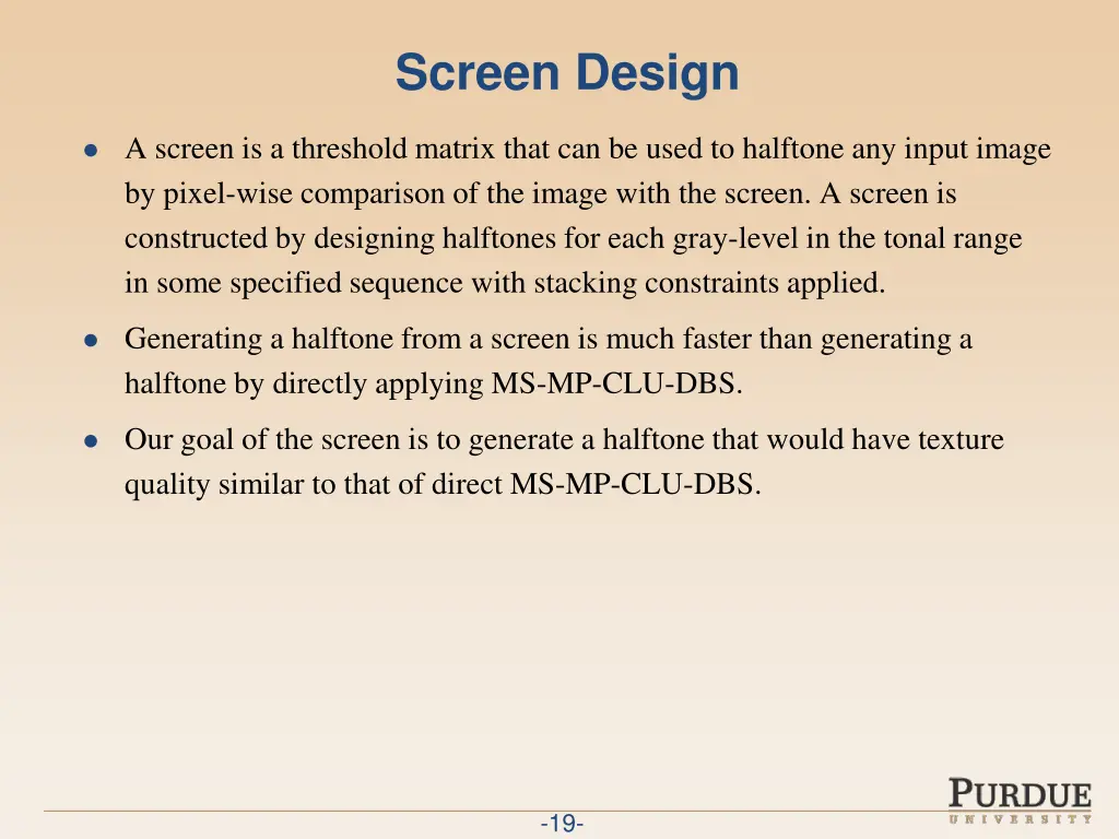 screen design