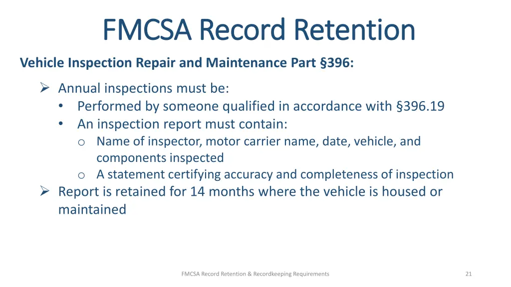 fmcsa record retention fmcsa record retention 16