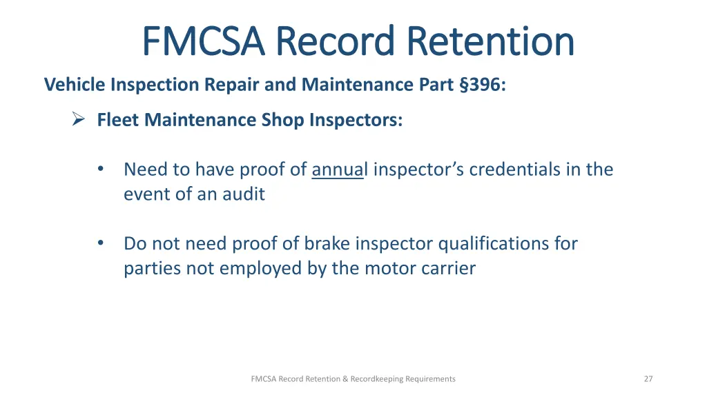 fmcsa record retention fmcsa record retention 22