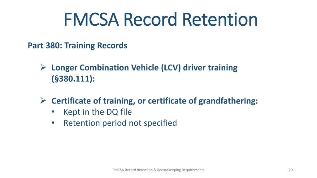 fmcsa record retention fmcsa record retention 24