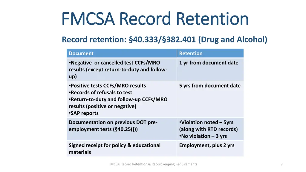 fmcsa record retention fmcsa record retention 4