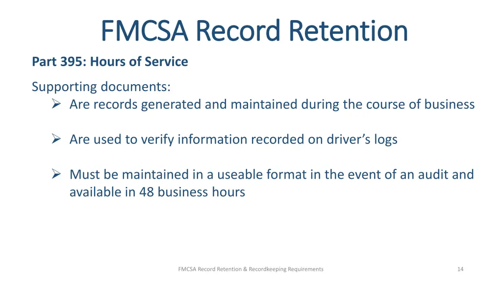 fmcsa record retention fmcsa record retention 9