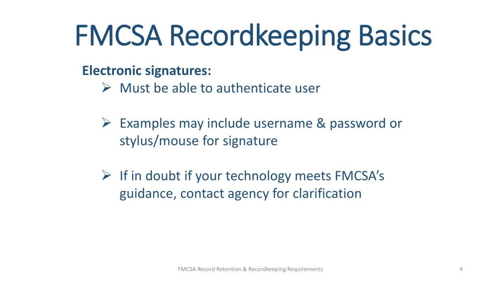 fmcsa recordkeeping basics fmcsa recordkeeping 2