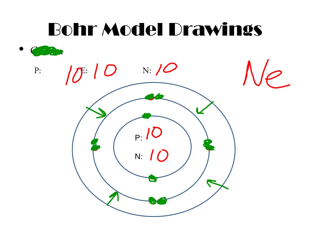 bohr model drawings carbon p e