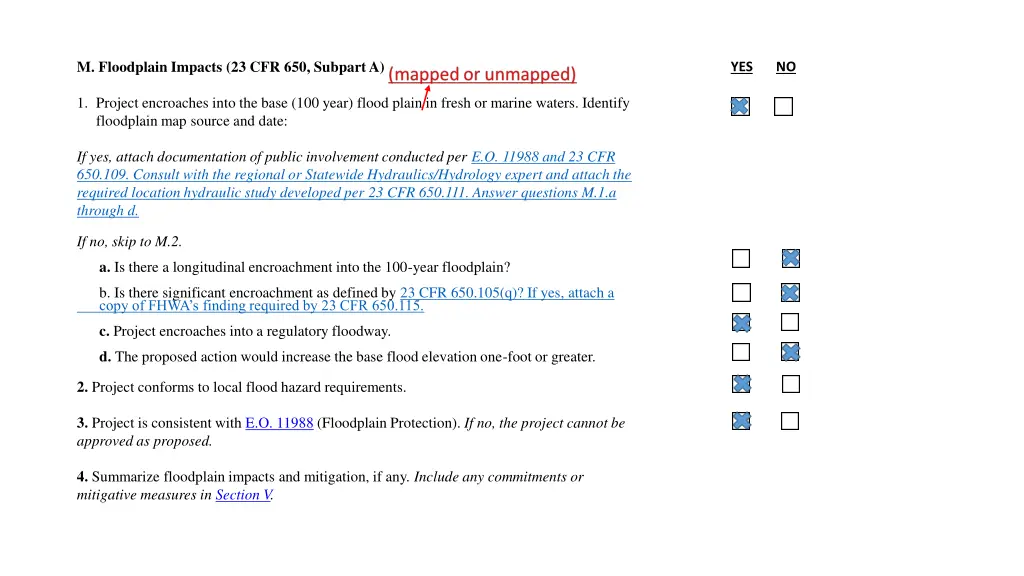 m floodplain impacts 23 cfr 650 subpart a 1