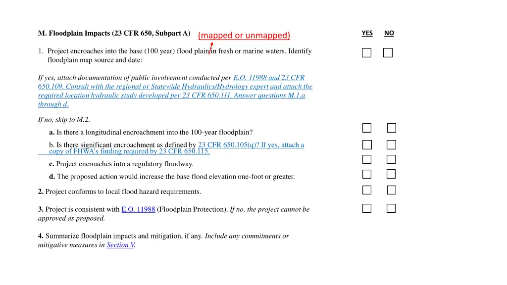 m floodplain impacts 23 cfr 650 subpart a 3