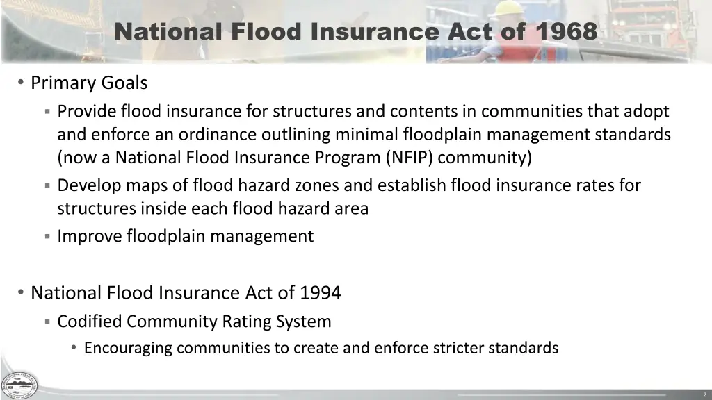 national flood insurance act of 1968