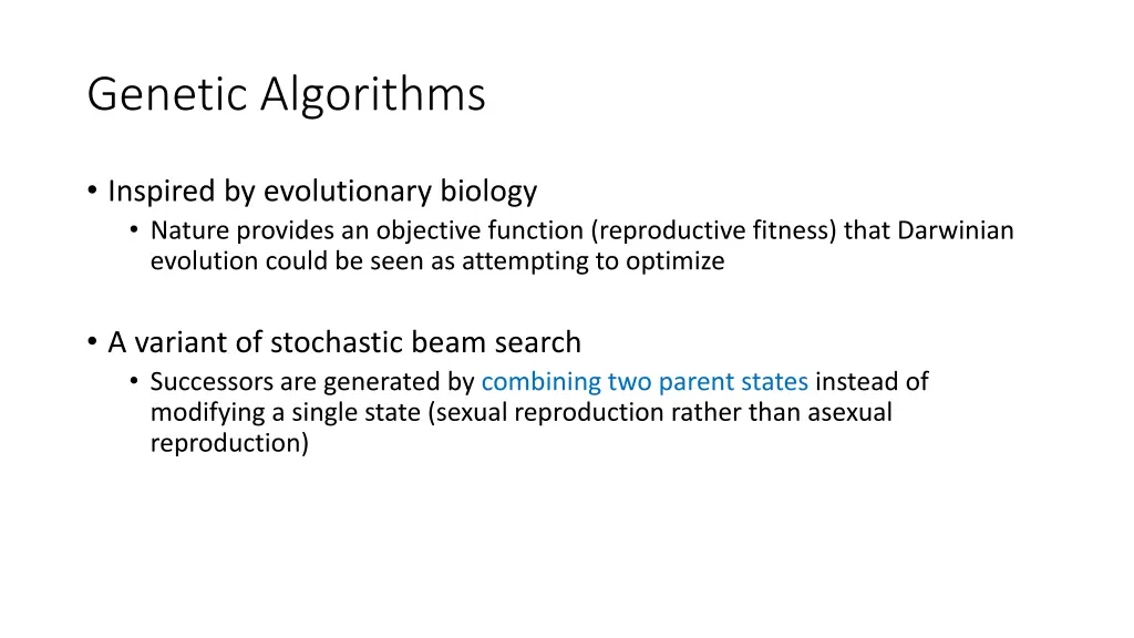 genetic algorithms