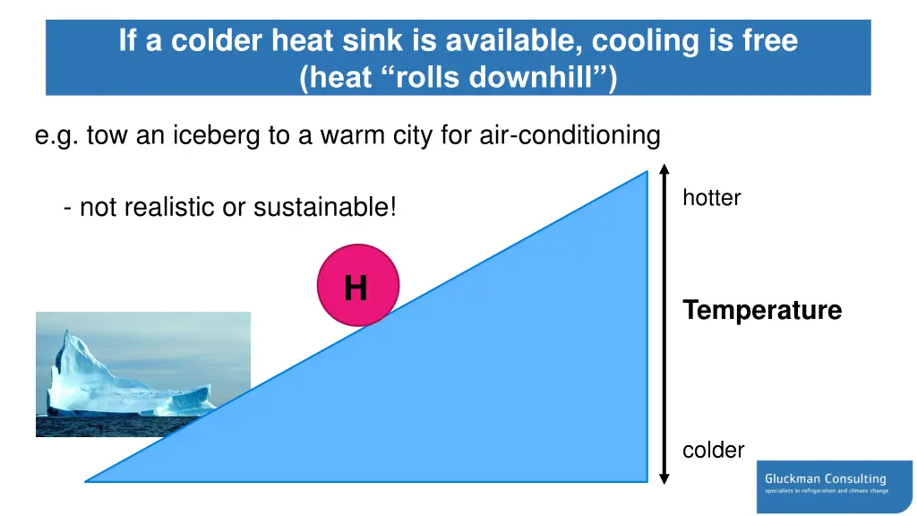 if a colder heat sink is available cooling