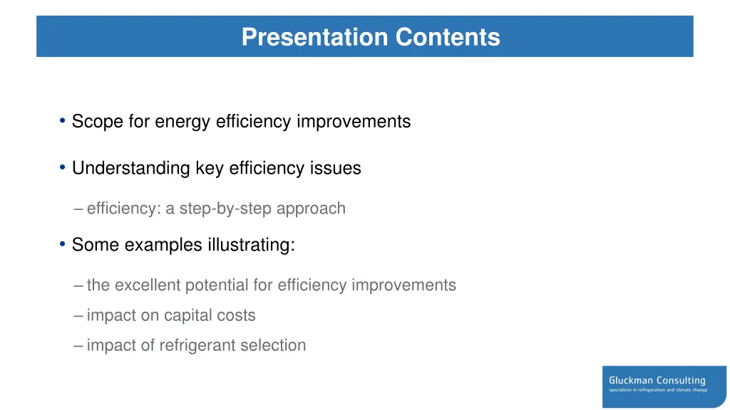 presentation contents