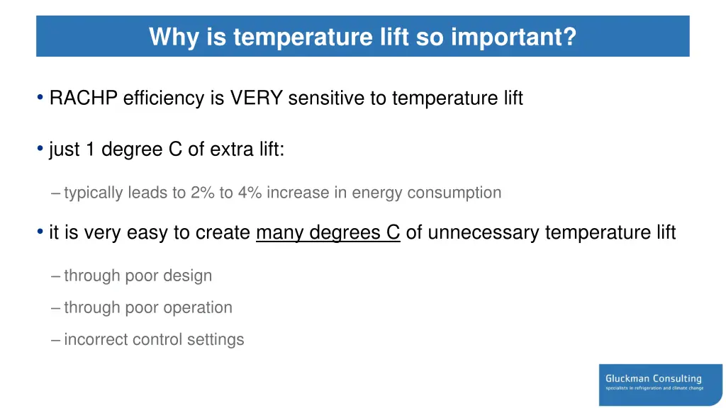 why is temperature lift so important