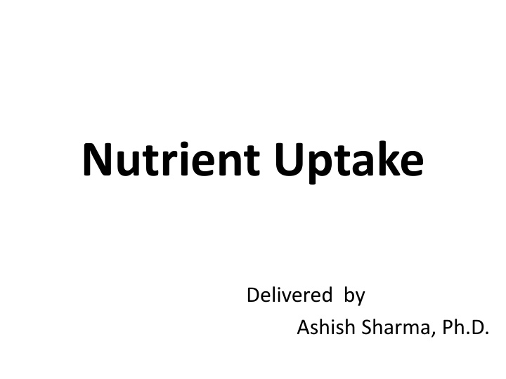 nutrient uptake