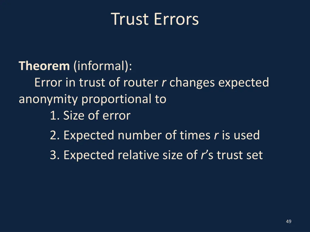 trust errors