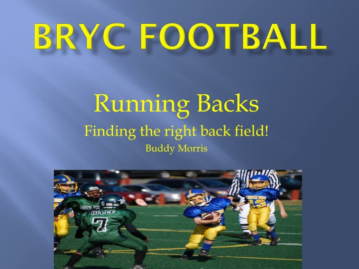 running backs finding the right back field buddy