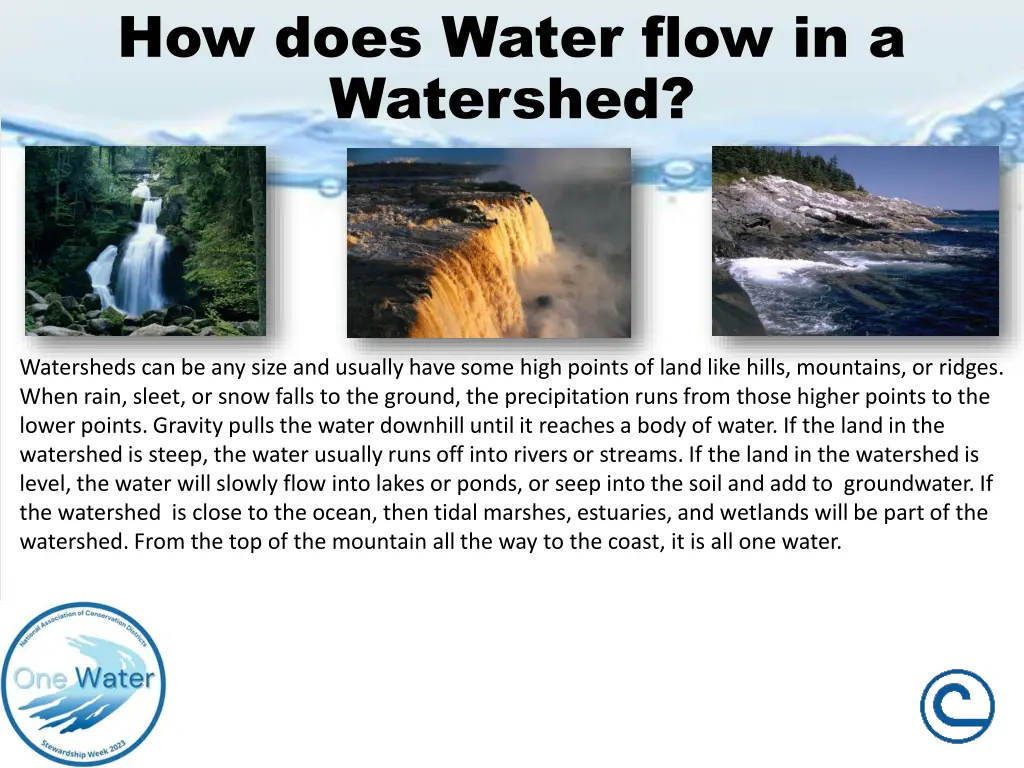 how does water flow in a watershed