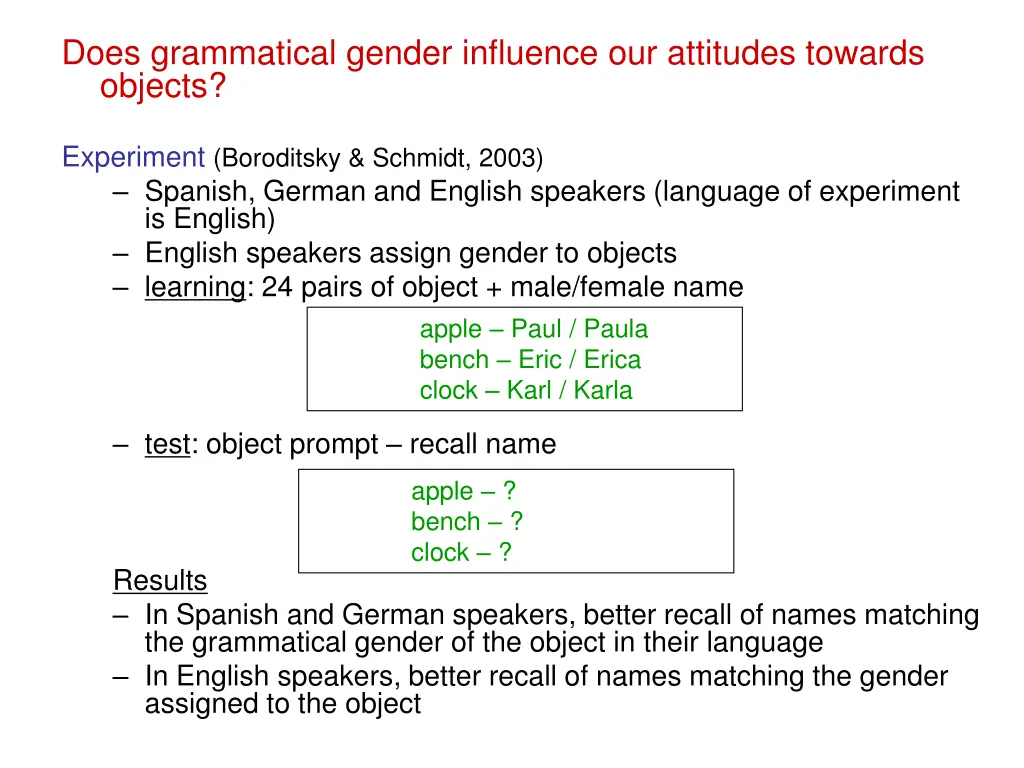 does grammatical gender influence our attitudes