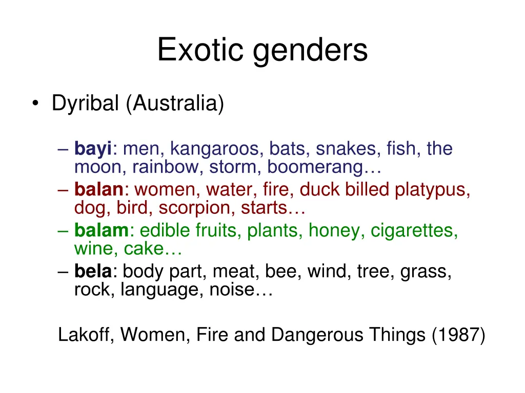 exotic genders