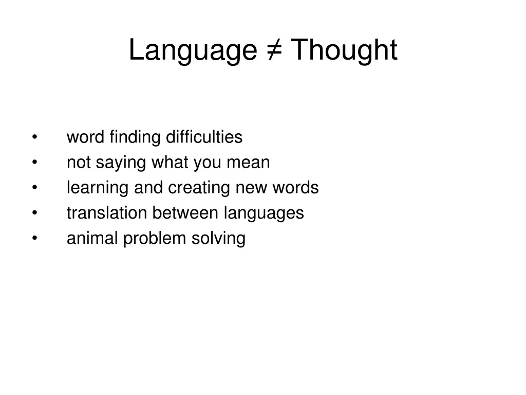 language thought 1