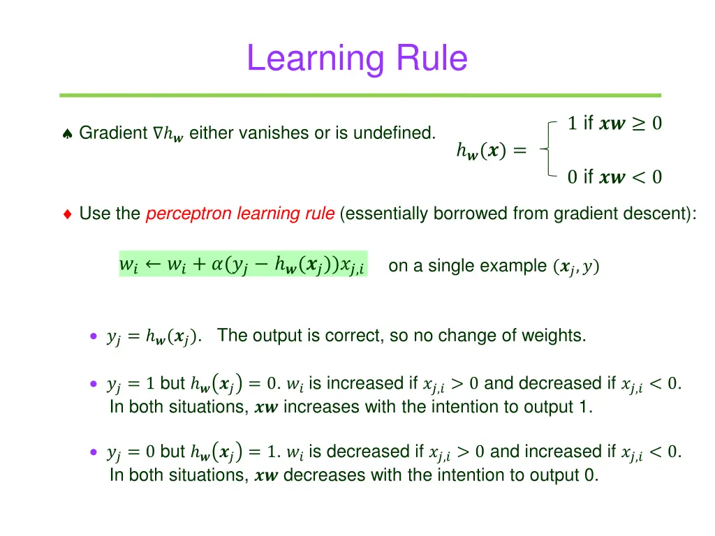 learning rule