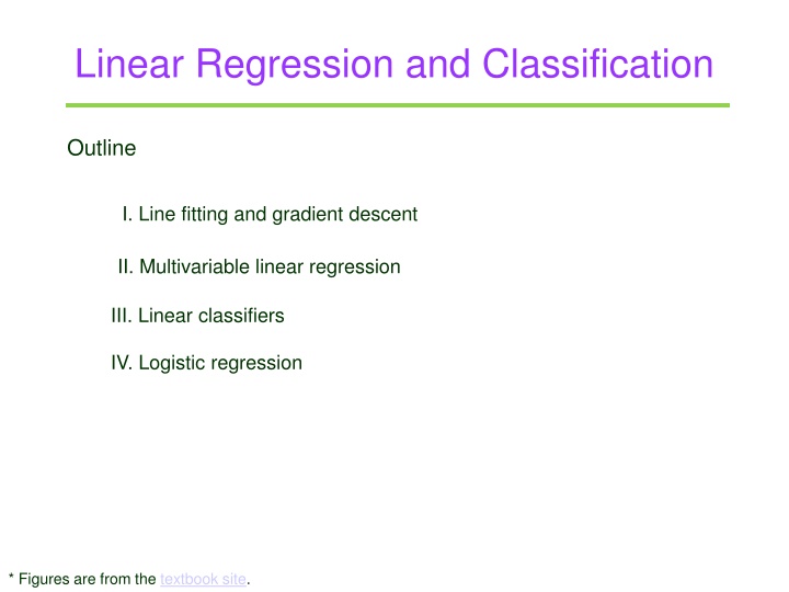 linear regression and classification