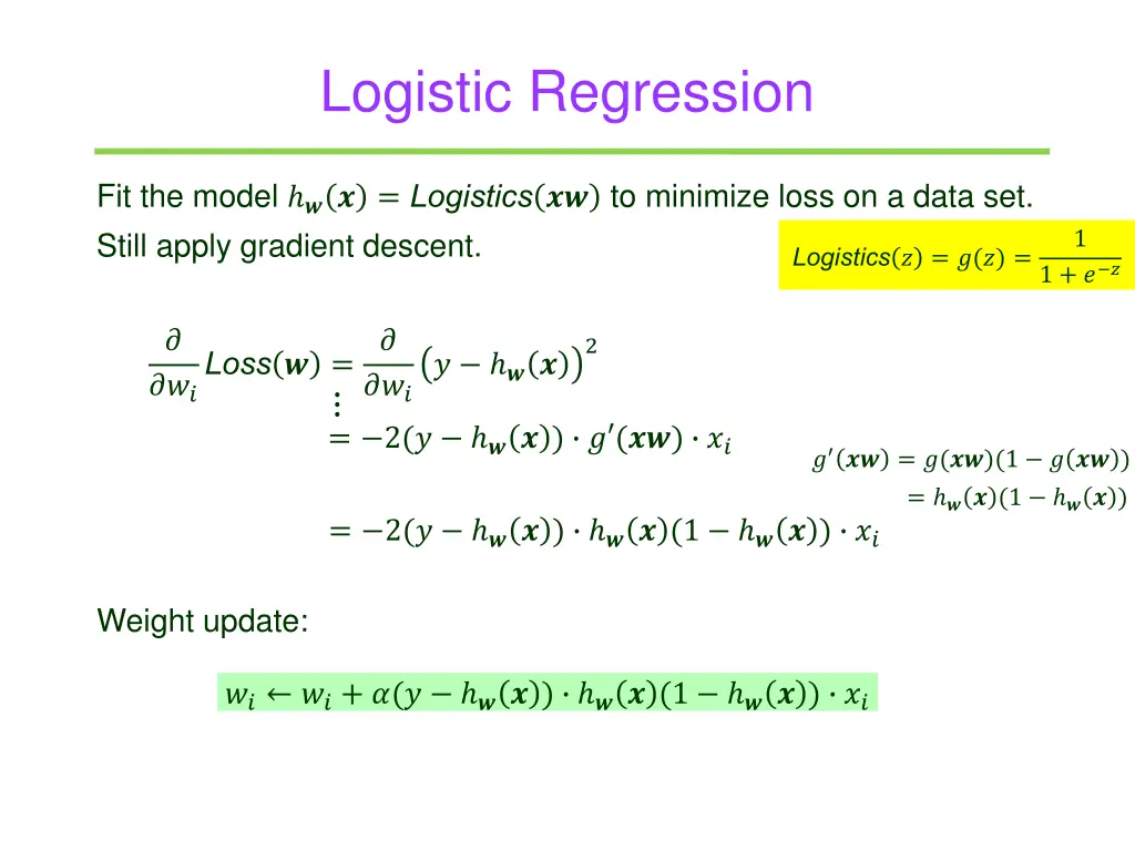 logistic regression